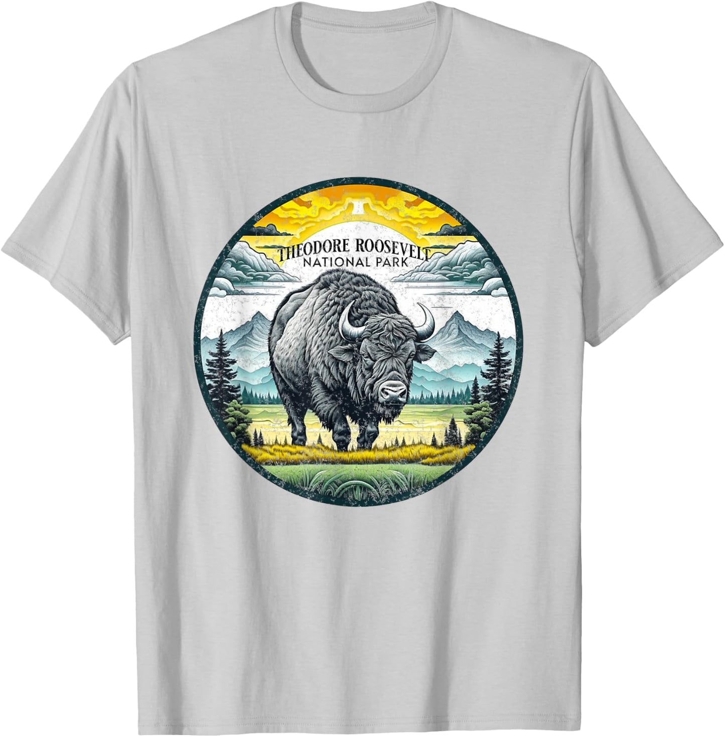 Theodore Roosevelt National Park T-Shirt - T-Shirt | Ash