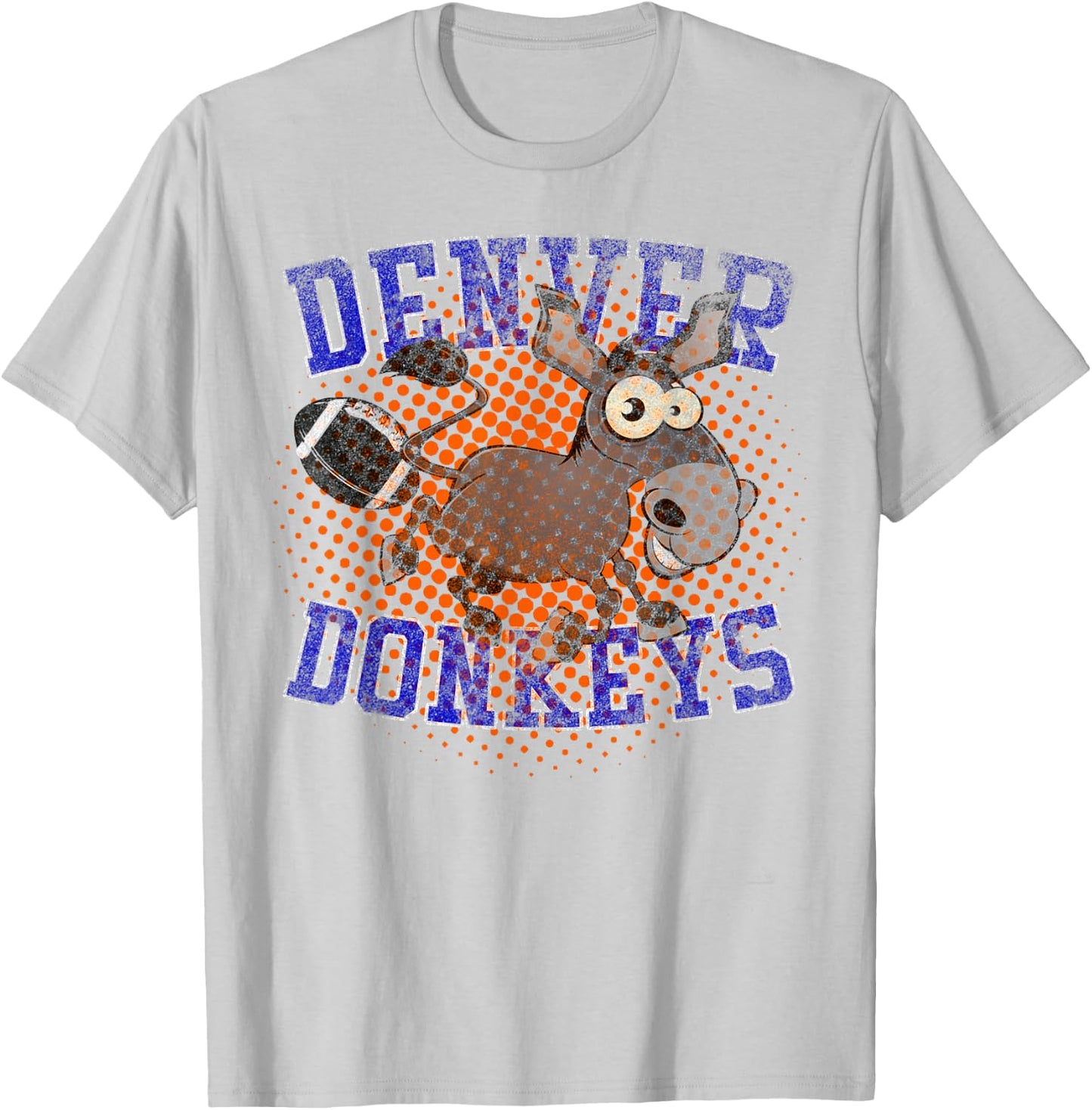 Denver Donkeys Football T-Shirt - T-Shirt | Ash