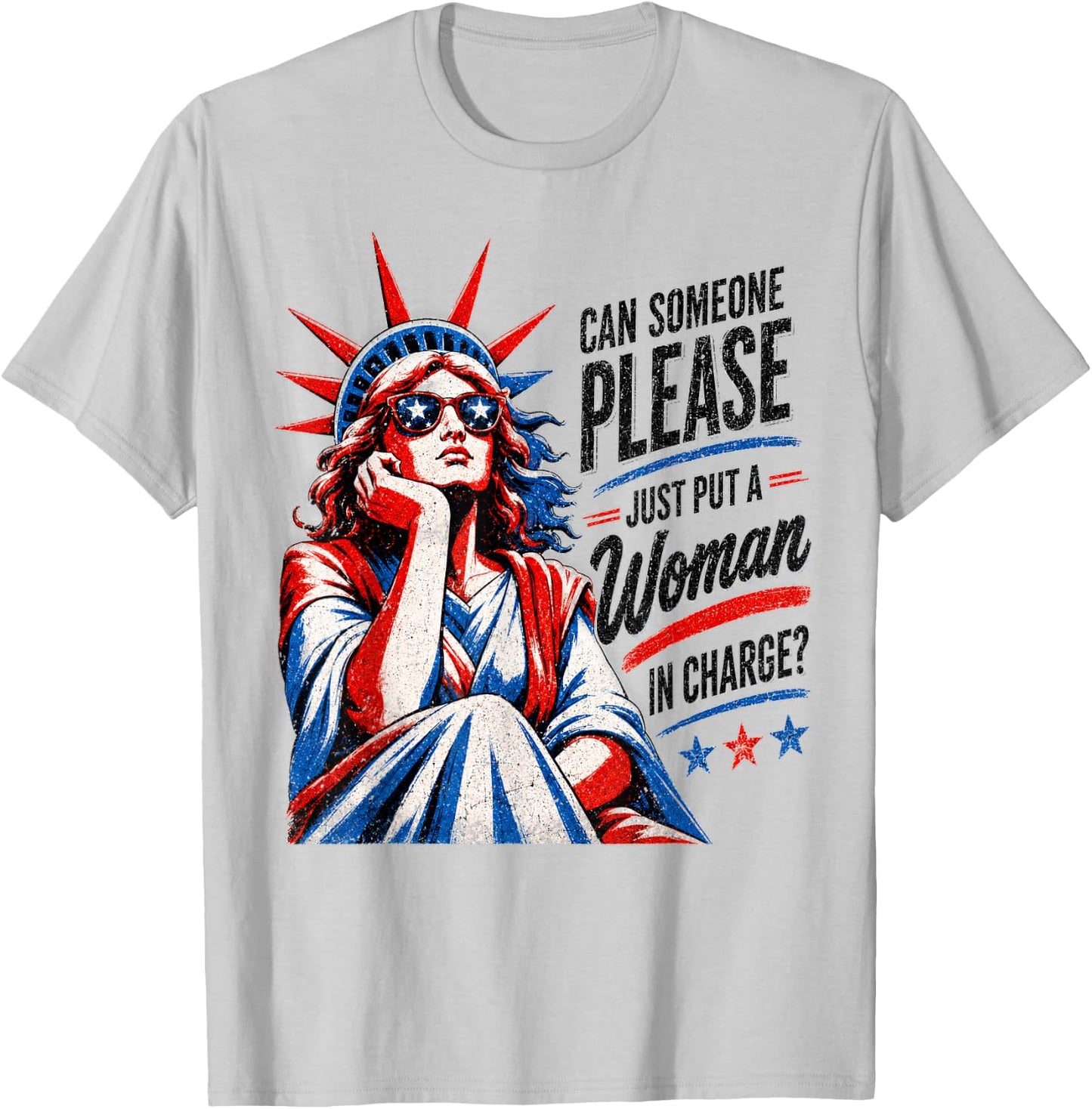 Vintage Can Someone Please Put a Woman in Charge? Women T-Shirt - T-Shirt | Ash