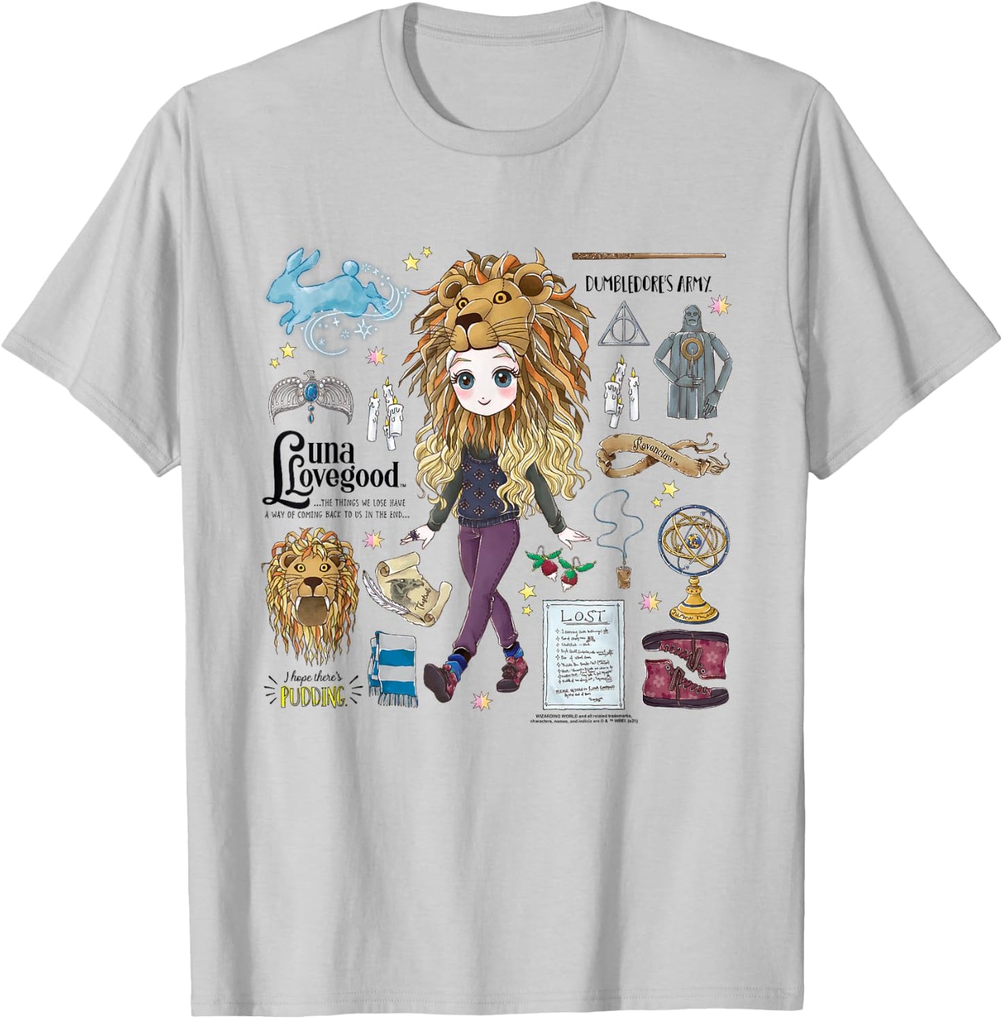 Harry Potter The Eccentric Luna Lovegood Small T-Shirt - T-Shirt | Ash