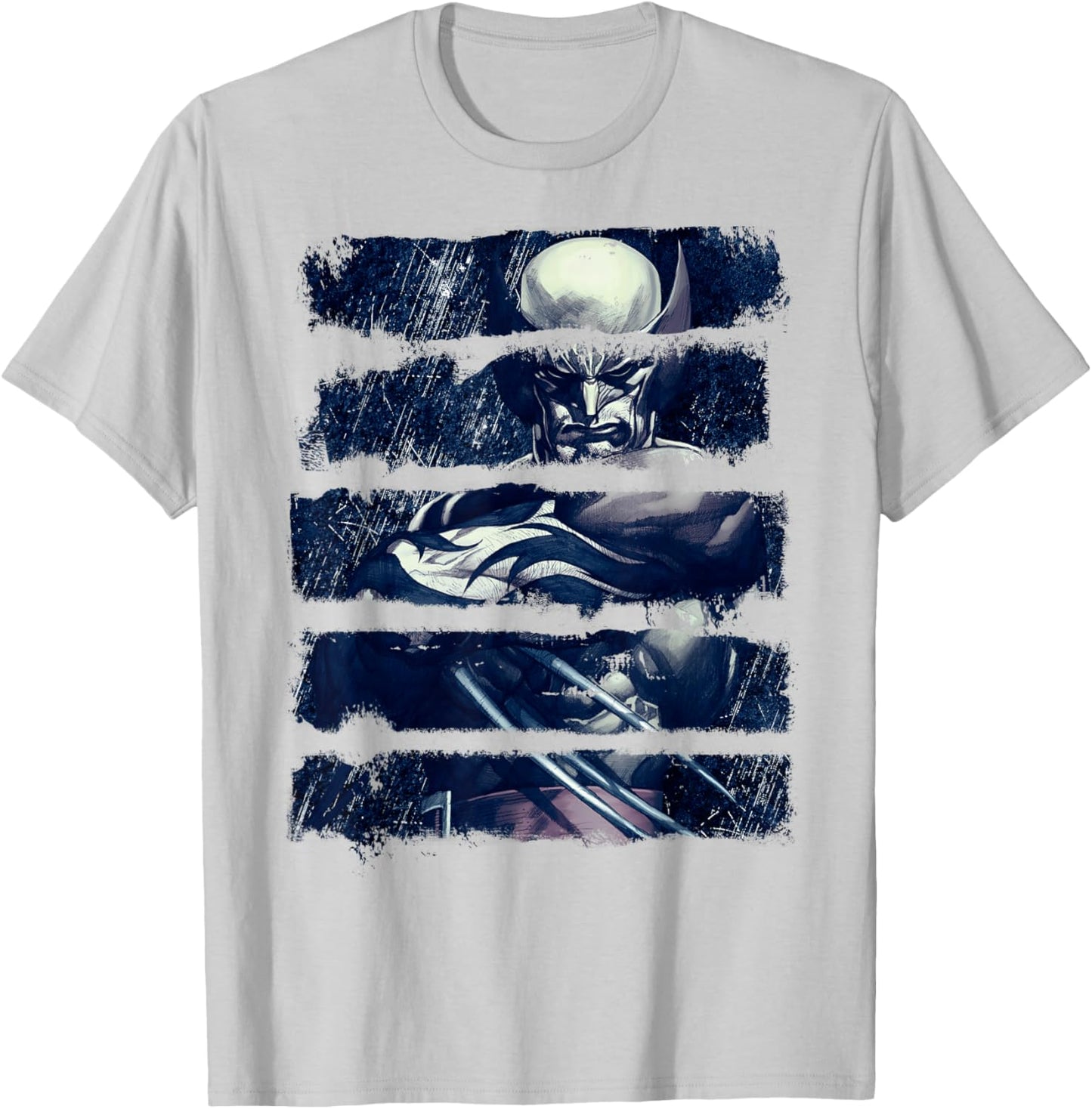 Marvel X-Men Wolverine Panel Sliced Portrait Graphic T-Shirt - T-Shirt | Ash