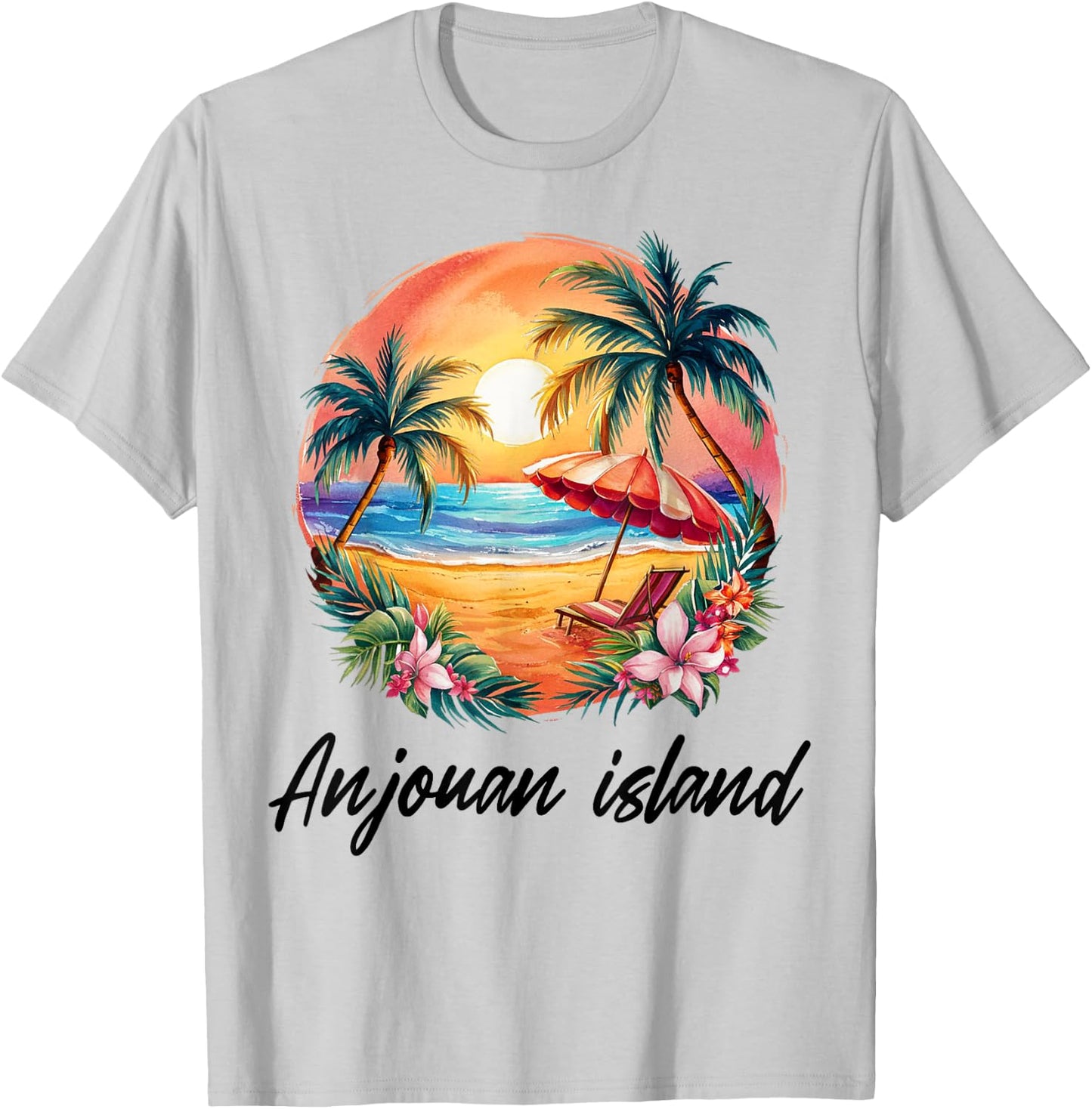 Travel island of Anjouan, Comoro Summer Tourist Holidays , white, S T-Shirt - T-Shirt | Ash