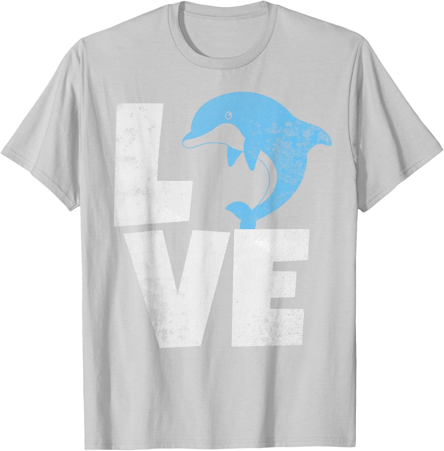 Love Heart Dolphins Dolpin Lover Ocean Sea Animal T-Shirt - T-Shirt | Ash