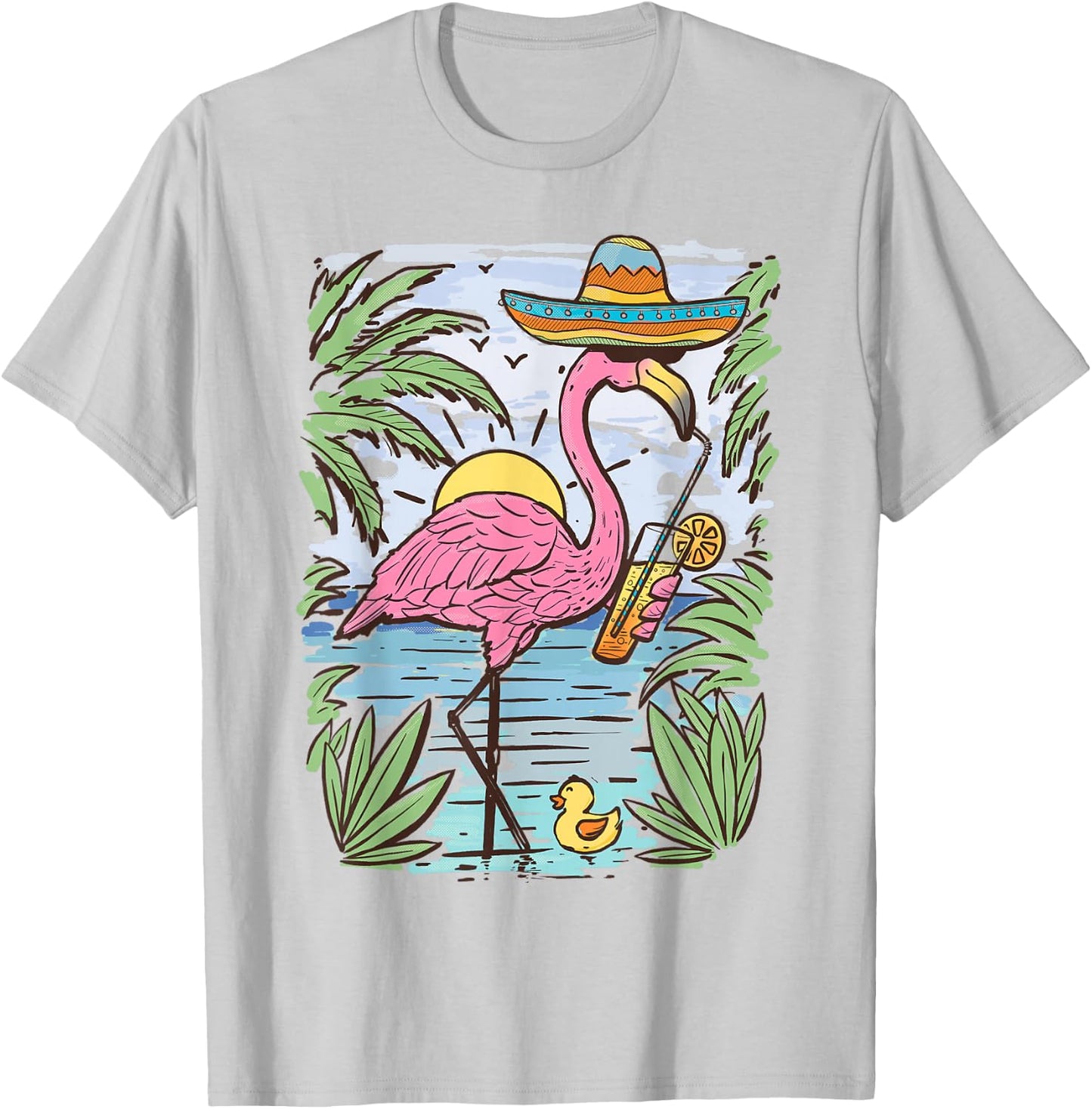 Flamingo T-Shirt - T-Shirt | Ash