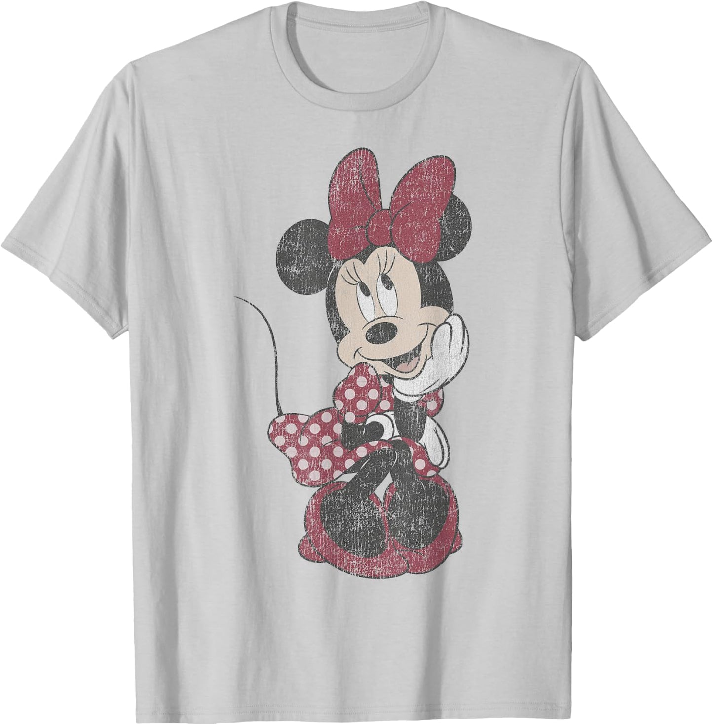 Disney Mickey and Friends Minnie Mouse Shy Vintage T-Shirt - T-Shirt | Ash