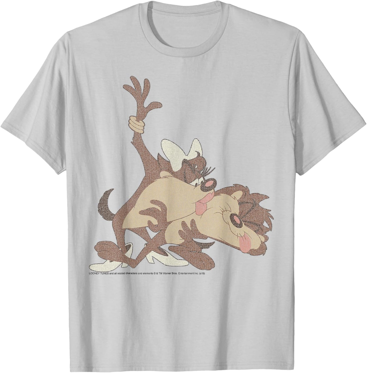 Looney Tunes Taz Kiss Portrait T-Shirt - T-Shirt | Ash