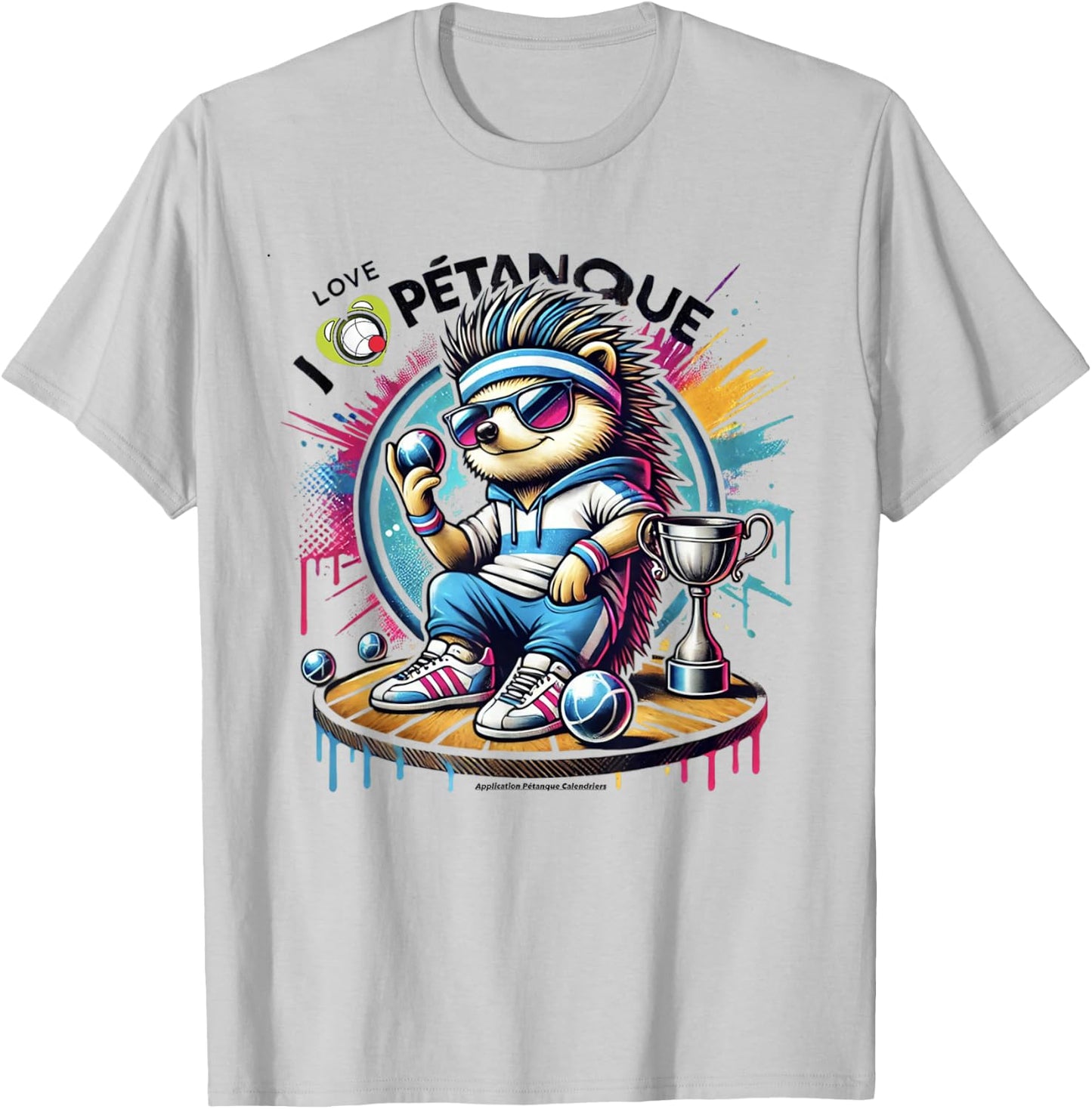 I Love Petanque - Graffiti Style , white, S T-Shirt - T-Shirt | Ash