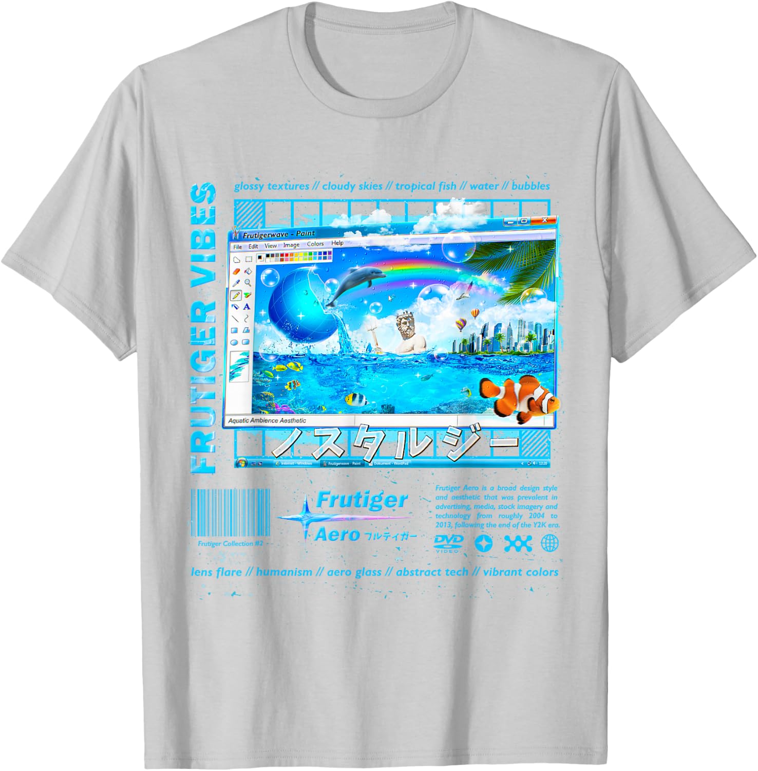 Frutiger Aero Fashion Collection - Frutiger Vibes , white, S T-Shirt - T-Shirt | Ash