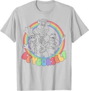 Disney The Muppets Be Yourself Rainbow T-Shirt - T-Shirt | Ash