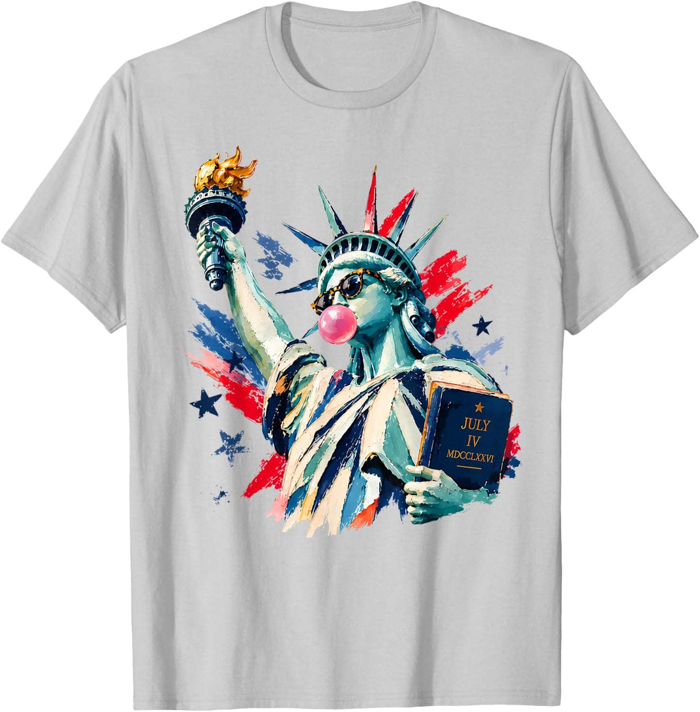 250 Years America Statue of Liberty 4th of July USA Vintage T-Shirt - T-Shirt | Ash