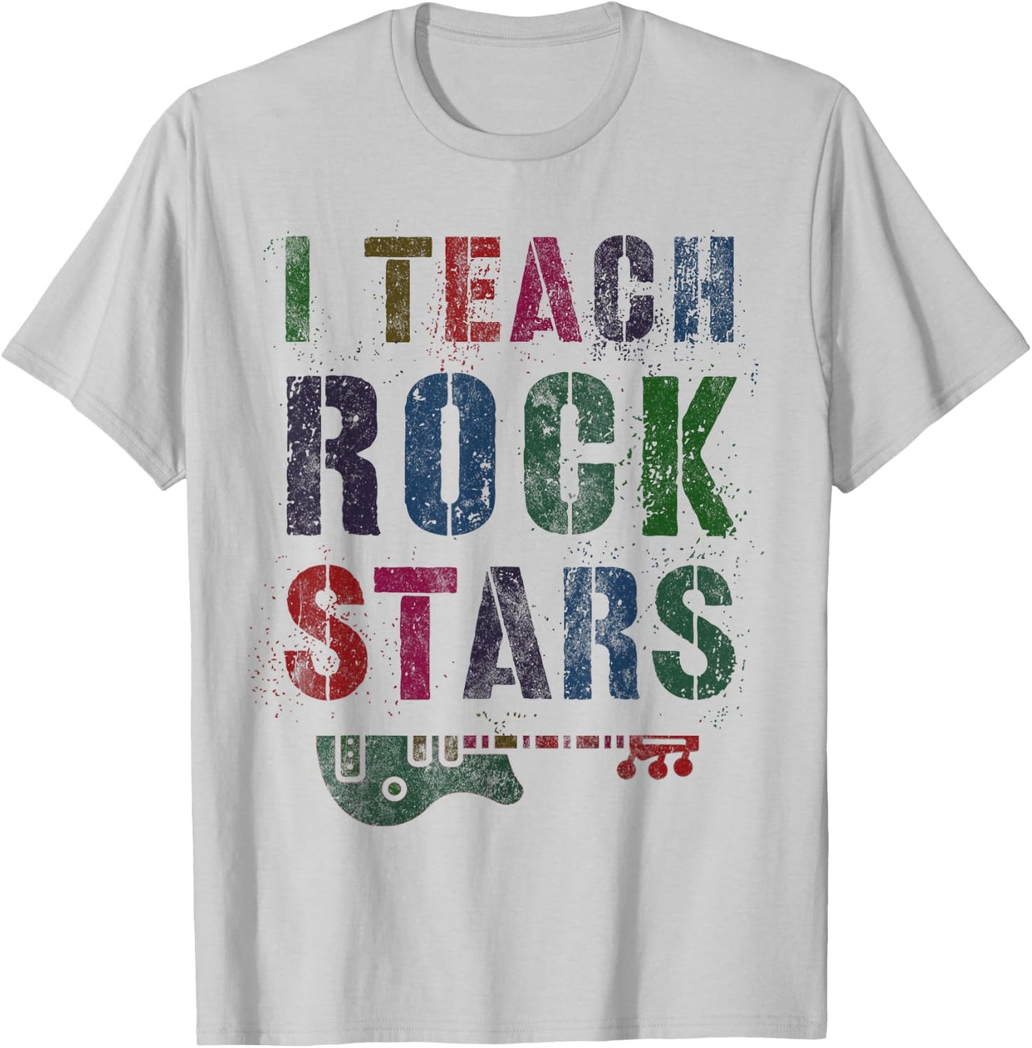 I TEACH ROCKSTARS Teacher 1st 2nd 3rd Grade Educational Band T-Shirt - T-Shirt | Ash