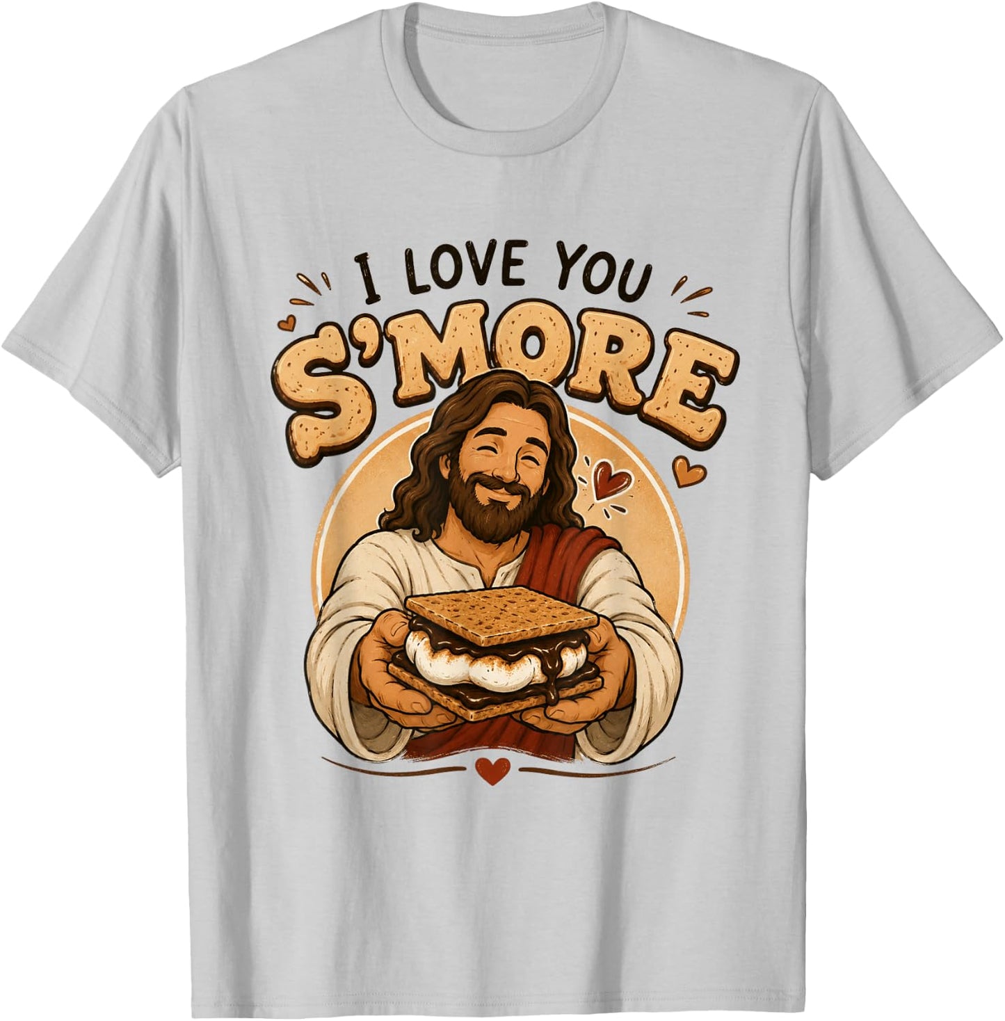 I Love You S'More Than You Know Funny Christian Camping T-Shirt - T-Shirt | Ash
