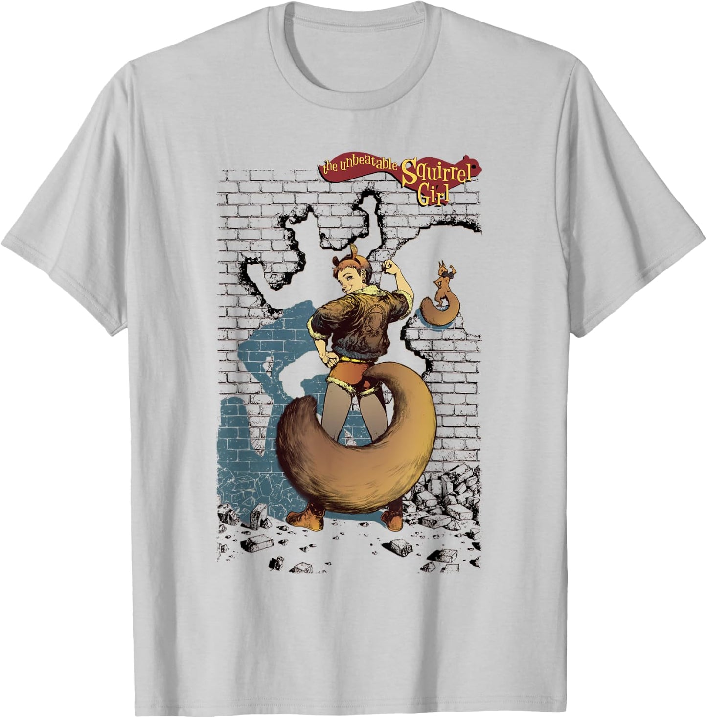 Marvel The Unbeatable Squirrel Girl Strength Title Logo T-Shirt - T-Shirt | Ash