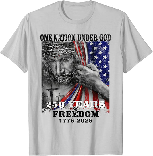 250 Years American 250th 4th of July Anniversary 1776-2026 T-Shirt - T-Shirt | Ash
