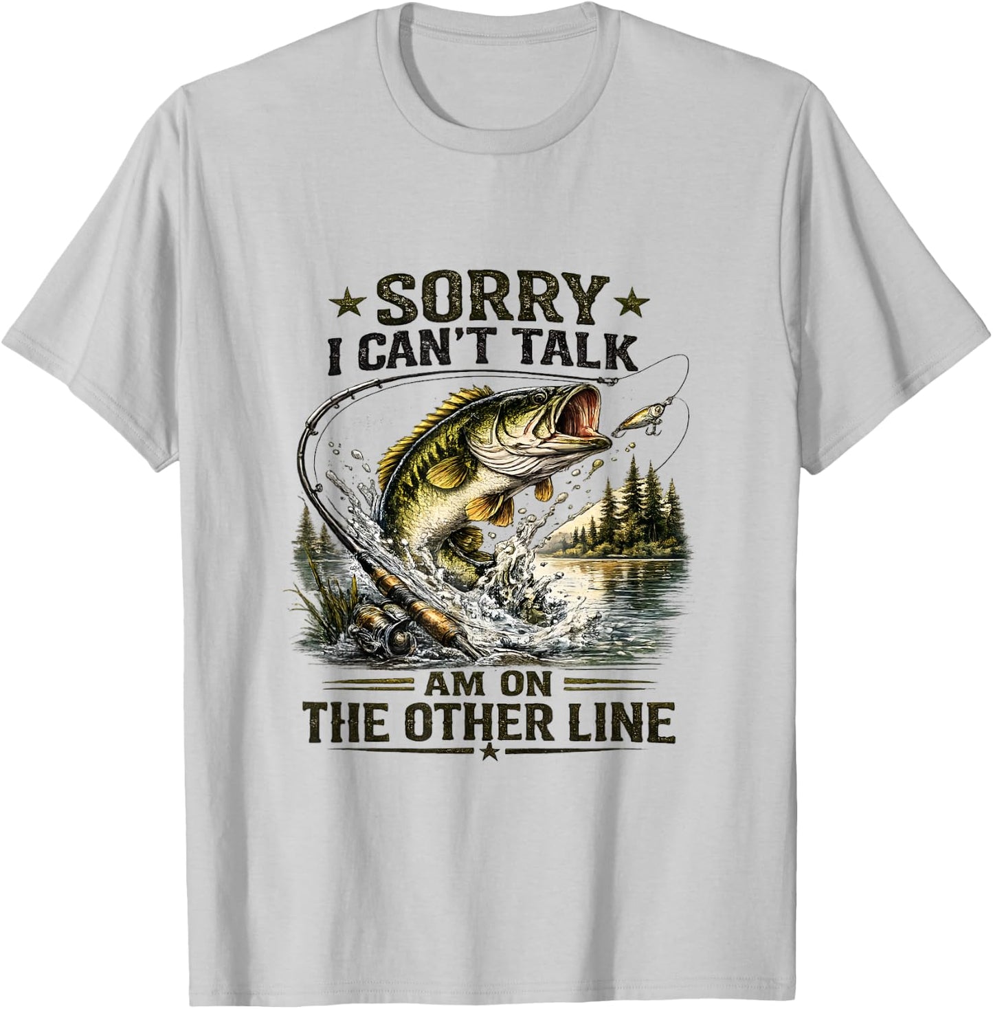 Sorry, I Can't Talk, I'm On The Other Line T-Shirt - T-Shirt | Ash
