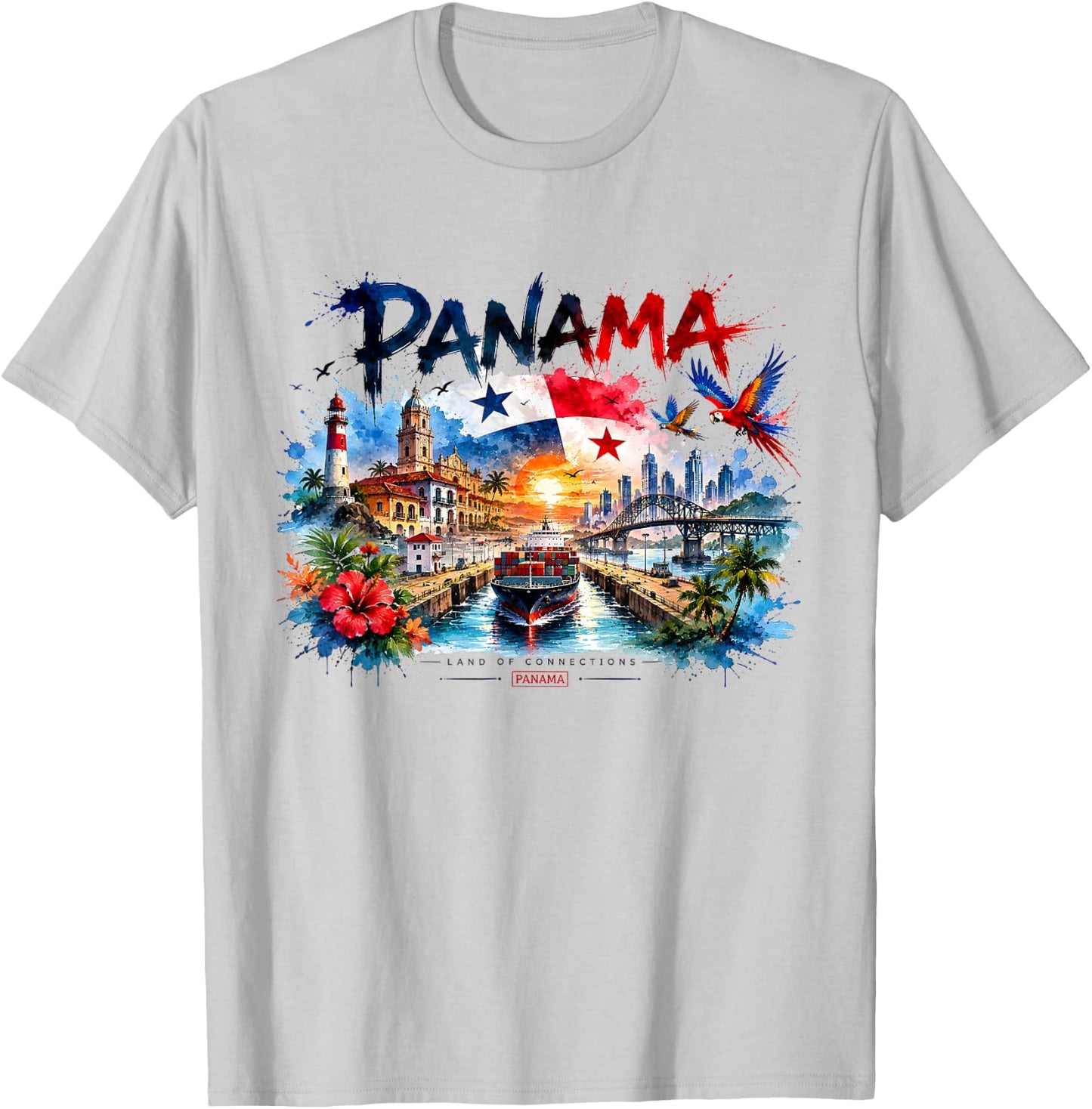Panama Flag , Panamanian , Panama Flag T-Shirt - T-Shirt | Ash
