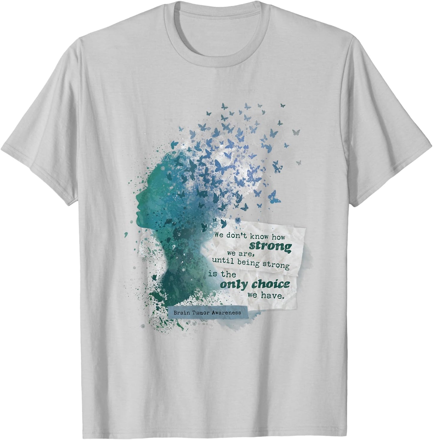 Brain Tumor Awareness Wear Gray in May Strong Warrior Cancer T-Shirt - T-Shirt | Ash