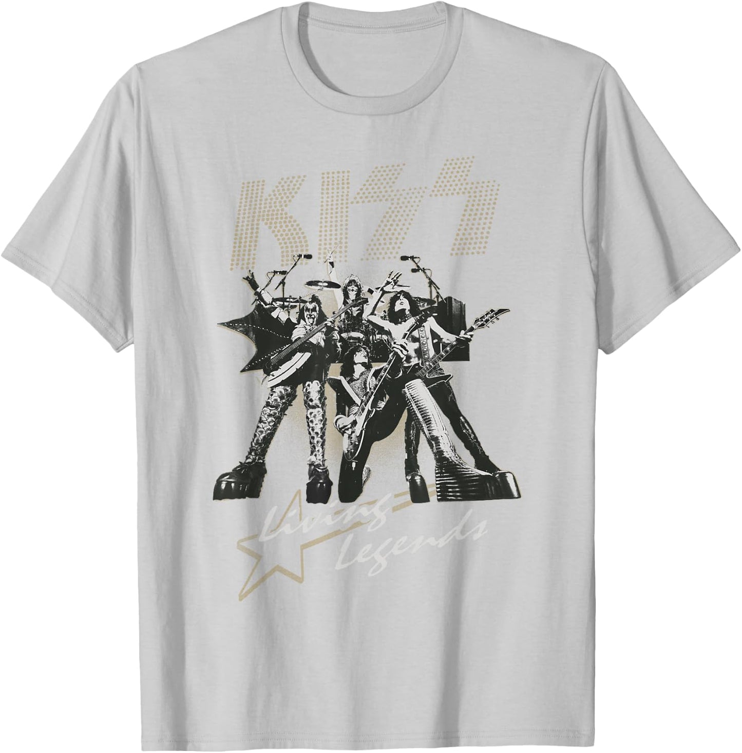 KISS - Lightning Legends (White) T-Shirt - T-Shirt | Ash