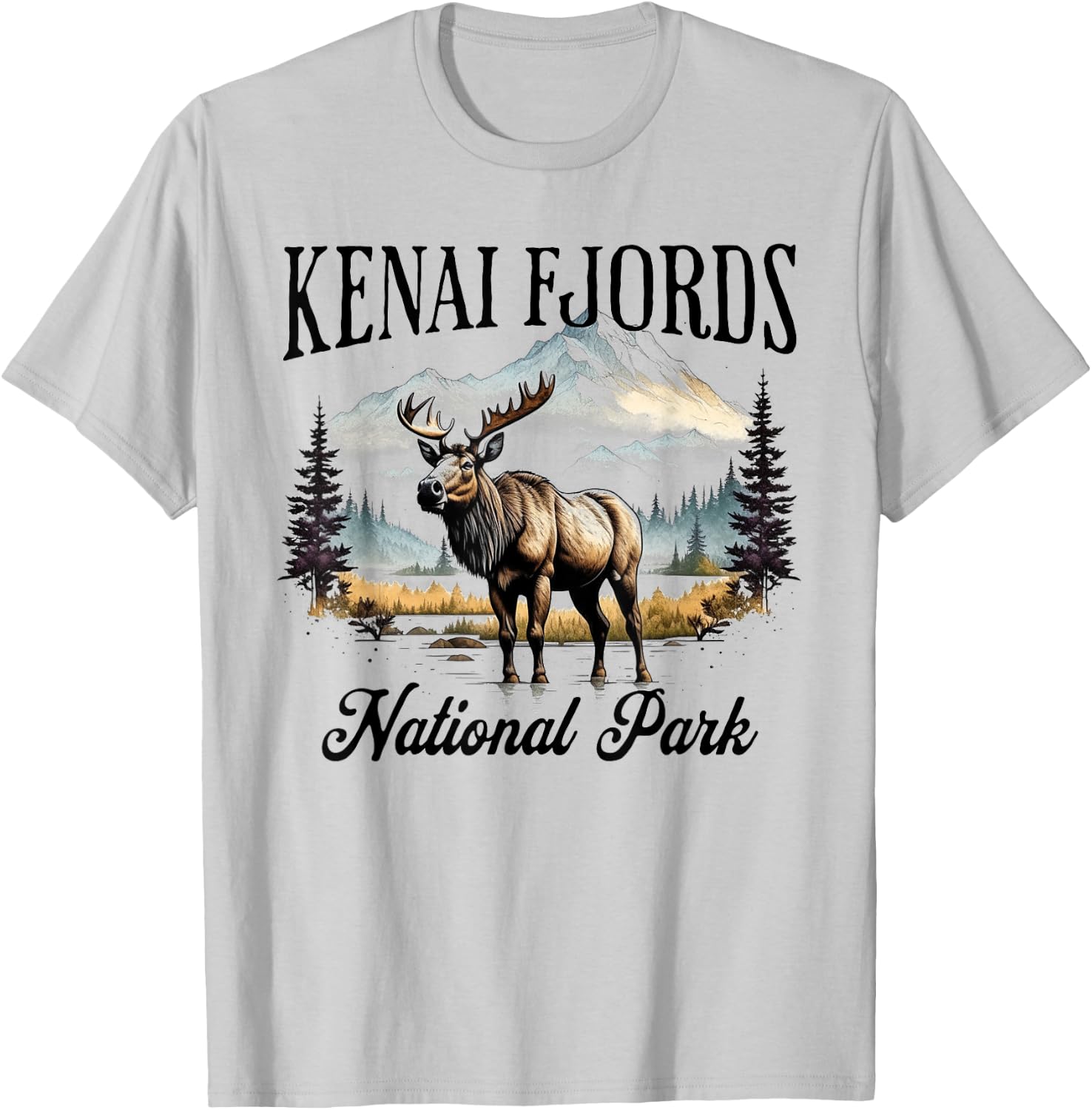 Kenai Fjords National Park T-Shirt - T-Shirt | Ash