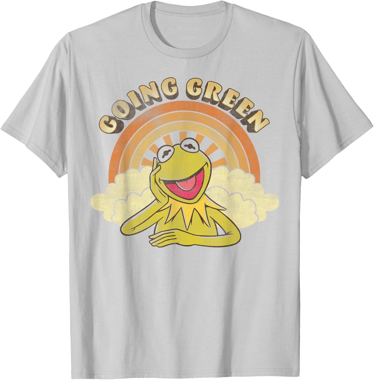 Disney The Muppets Kermit The Frog Going Green Sunrise T-Shirt - T-Shirt | Ash