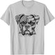 Boxer Dog American Flag USA 4th of July Design Idea T-Shirt - T-Shirt | Ash
