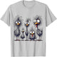 Eagerlys Colorful Funny Chicken Art, Crazy Chicken Family T-Shirt - T-Shirt | Ash