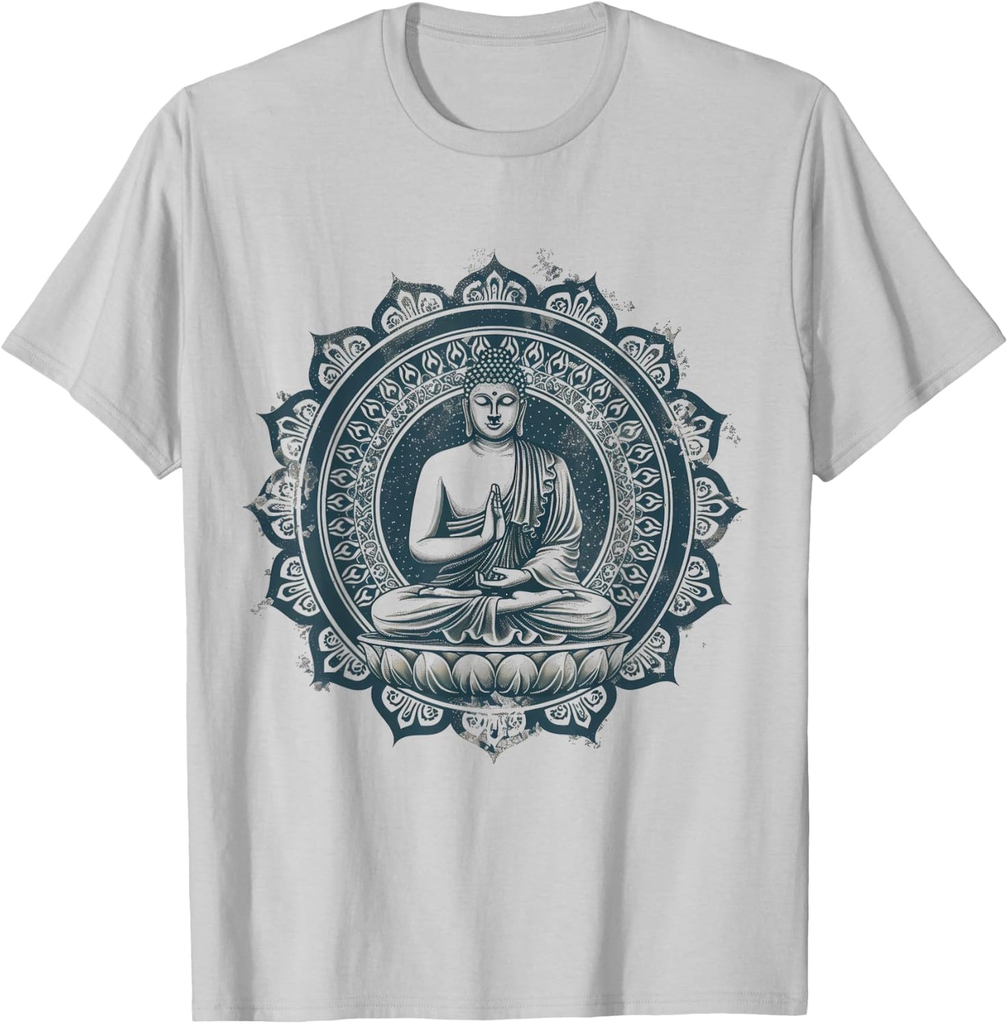 Meditation Zen Buddha Buddhist Zen Buddha Spiritual Hindu , black T-Shirt - T-Shirt | Ash