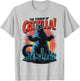 Terror of Vintage Catzilla Cat Spooky Cat Halloween T-Shirt - T-Shirt | Ash