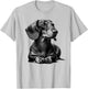 Super Cute Dachshund in Lying Pose as Cool Portrait , gray T-Shirt - T-Shirt | Ash