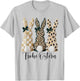 Frohe Ostern Hasen Vintage Leo Karo Punkte Print Oster Deko T-Shirt - T-Shirt | Ash