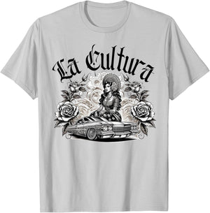 Mexican Street Culture Lowrider Beautiful Latina La Cultura T-Shirt - T-Shirt | Ash