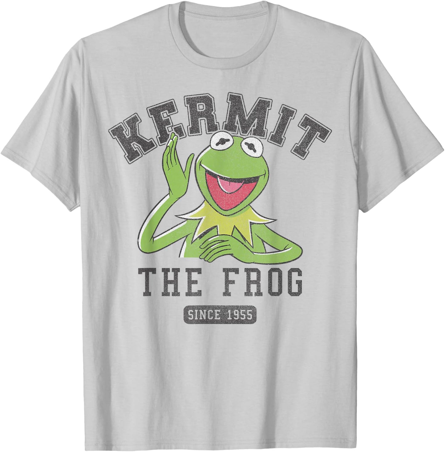 Disney The Muppets Kermit The Frog Since 1955 Collegiate T-Shirt - T-Shirt | Ash