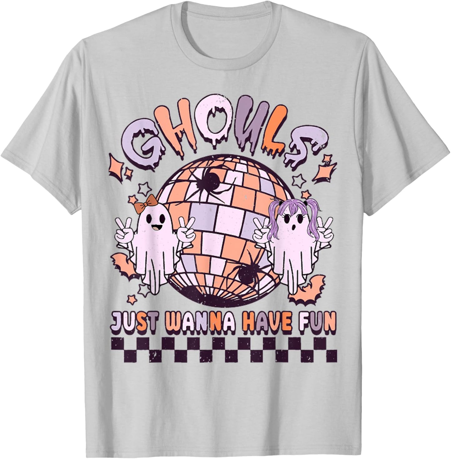 Ghouls Just Wanna Have Fun Women's Retro Halloween Costume T-Shirt - T-Shirt | Ash
