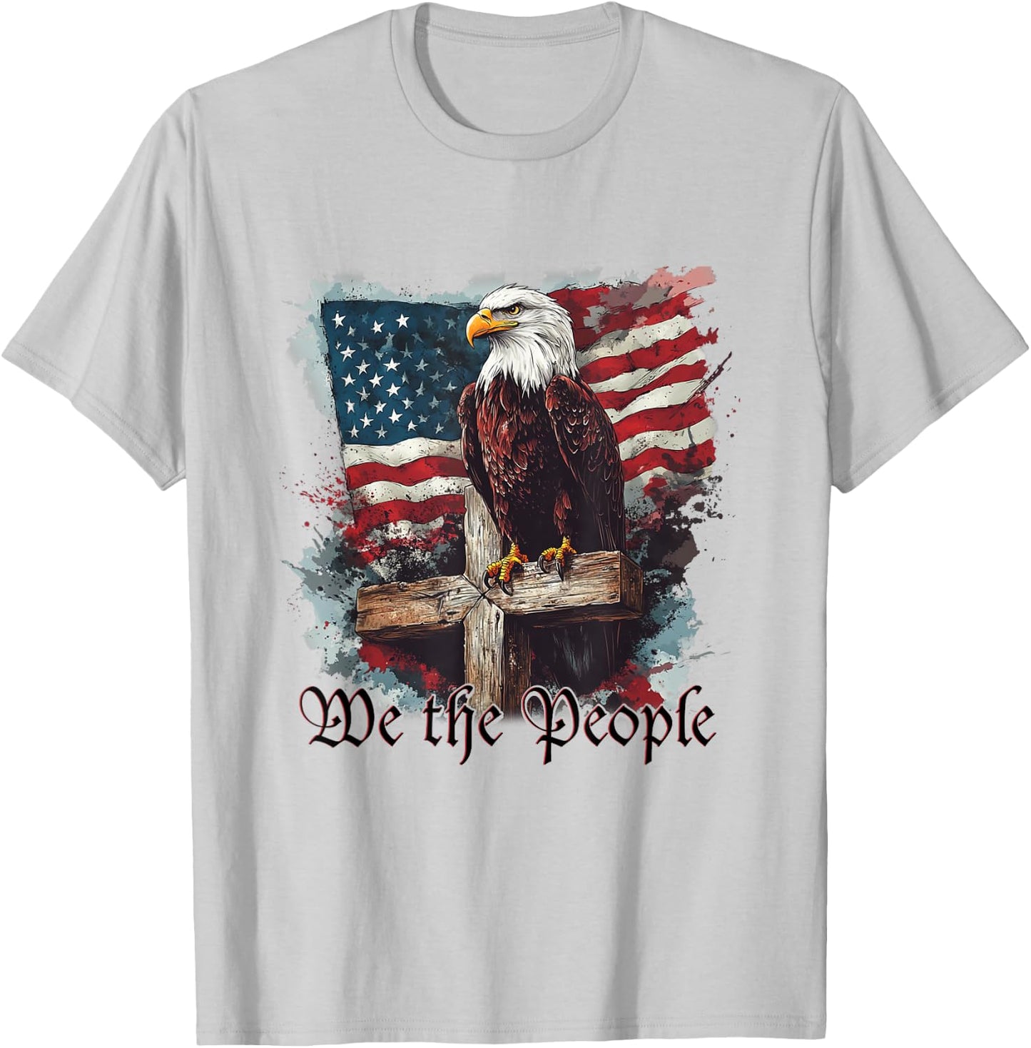 American Flag Patriotic Founding Fathers We The People USA T-Shirt - T-Shirt | Ash