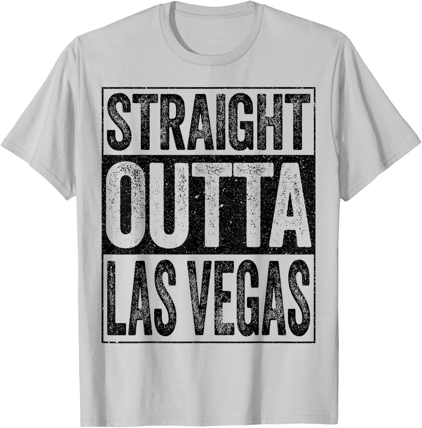 Straight Outta Las Vegas Shirt Men Women Kids Nevada State T-Shirt - T-Shirt | Ash