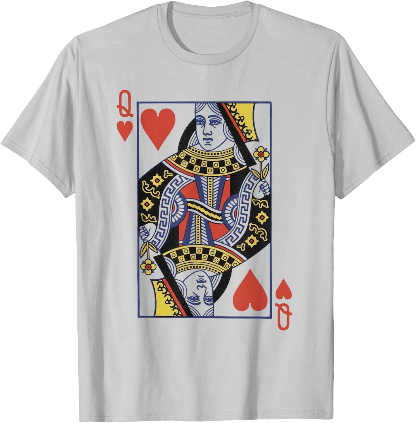 Queen Of Hearts Valentines Day Cool V-Day Couple Matching T-Shirt - T-Shirt | Ash