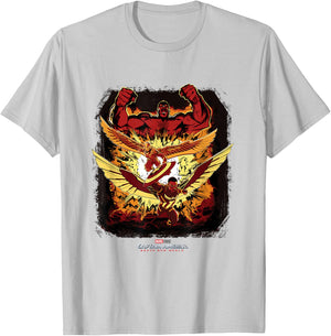 Marvel Captain America: Brave New World Heroes VS Red Hulk T-Shirt - T-Shirt | Ash
