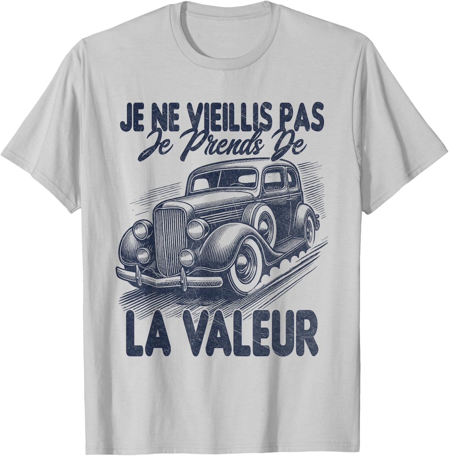 Men's Funny Funny Vintage Car , white, S T-Shirt - T-Shirt | Ash