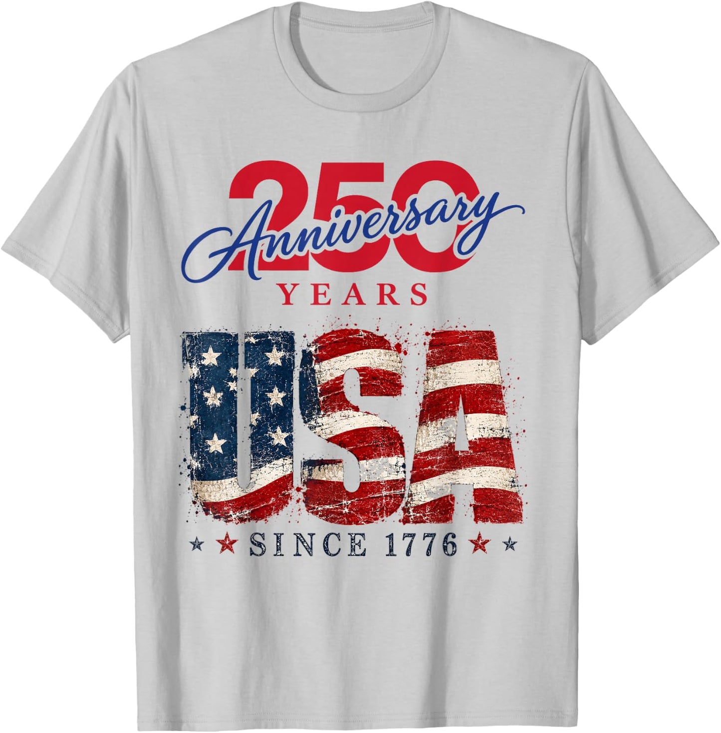 250 Ans de la liberté 250e Anniversaire USA Independence Day T-Shirt - T-Shirt | Ash