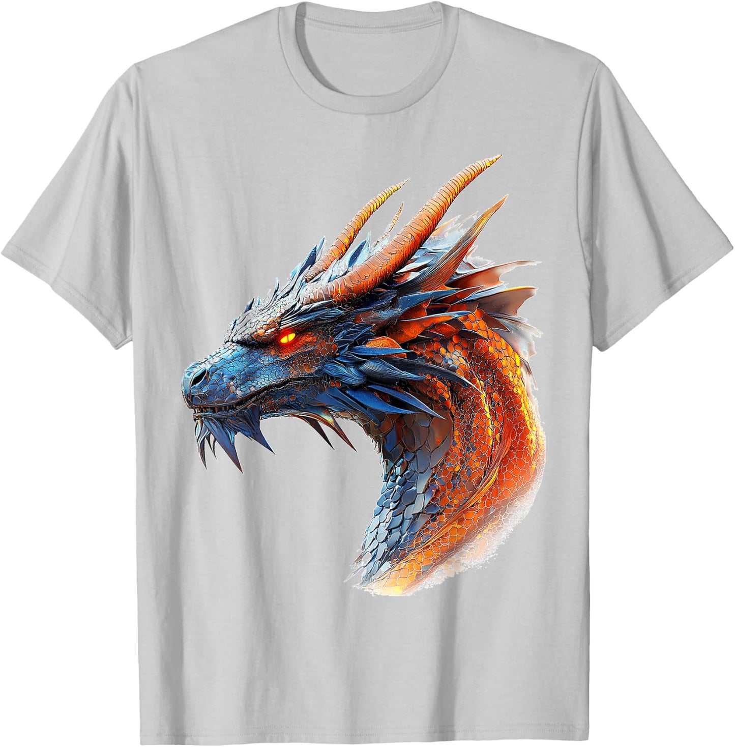 Dragon Drake Mythical Illustration Dragon Drake , white, S T-Shirt - T-Shirt | Ash
