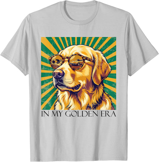 in My Golden Retriever 70s Era Funny Dog Graphic Women T-Shirt - T-Shirt | Ash