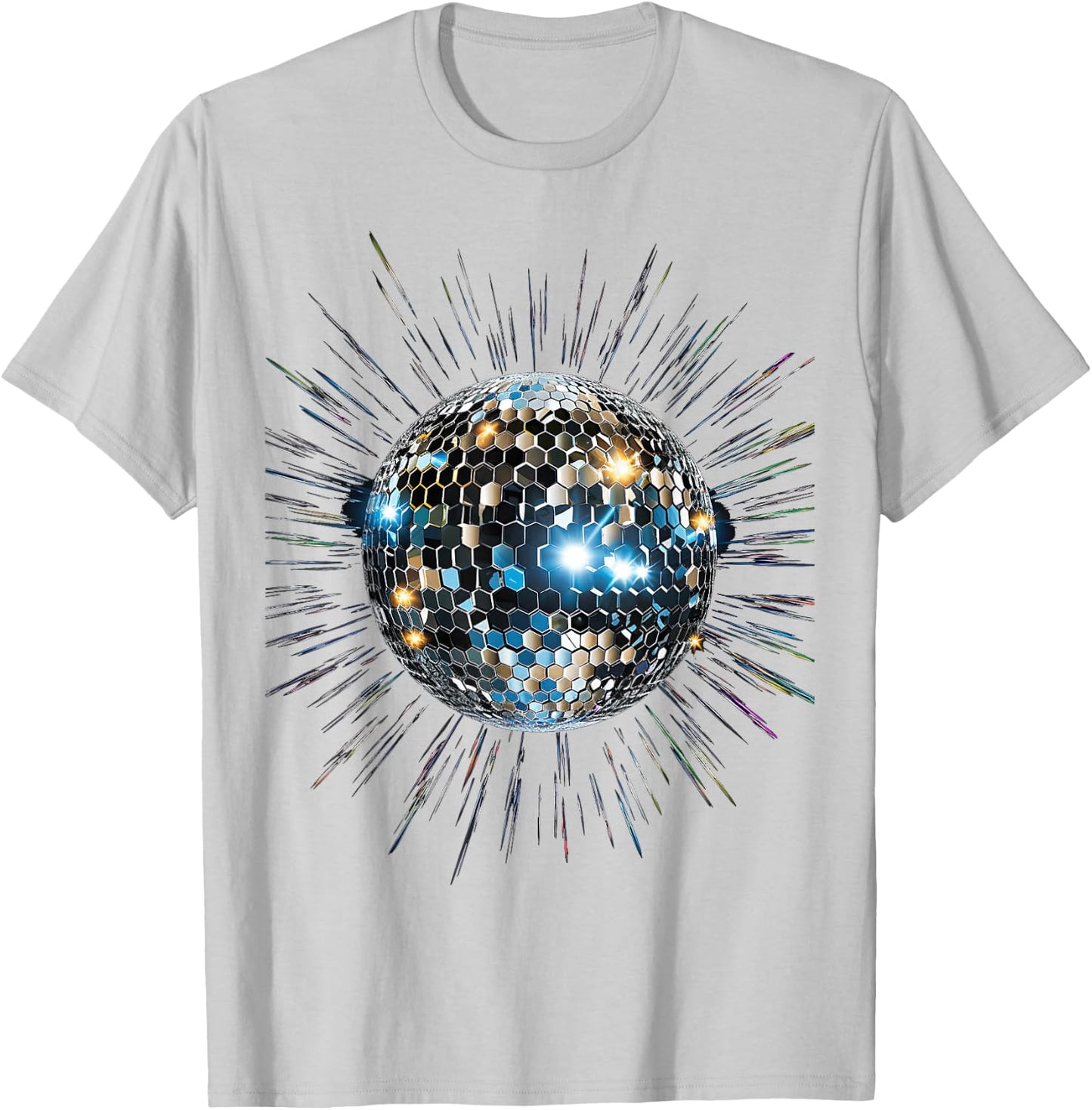 Discoball Vintage Retro House Disco Ball Cool Party , White T-Shirt - T-Shirt | Ash