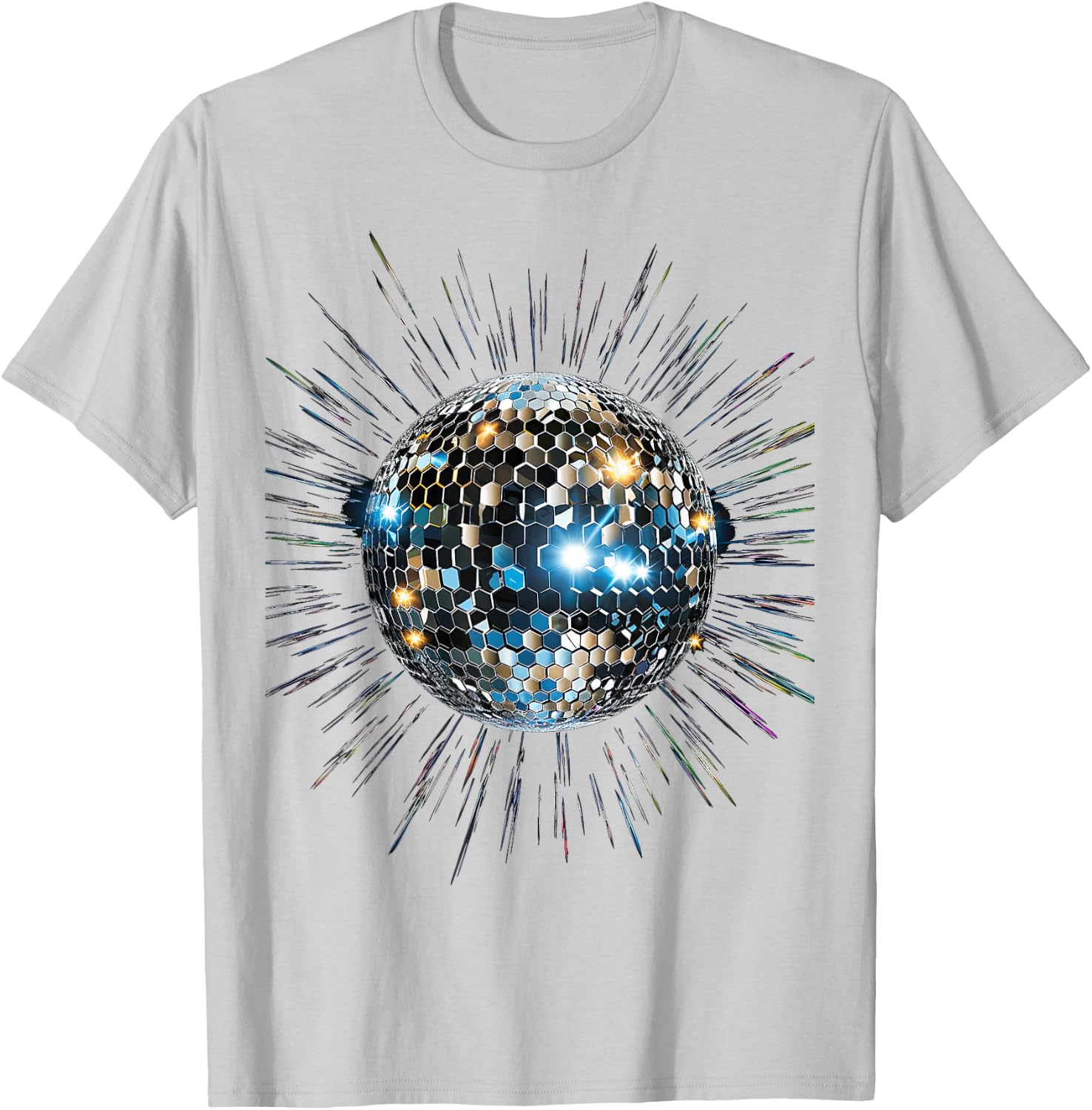 Discoball Vintage Retro House Disco Ball Cool Party , White T-Shirt - T-Shirt | Ash