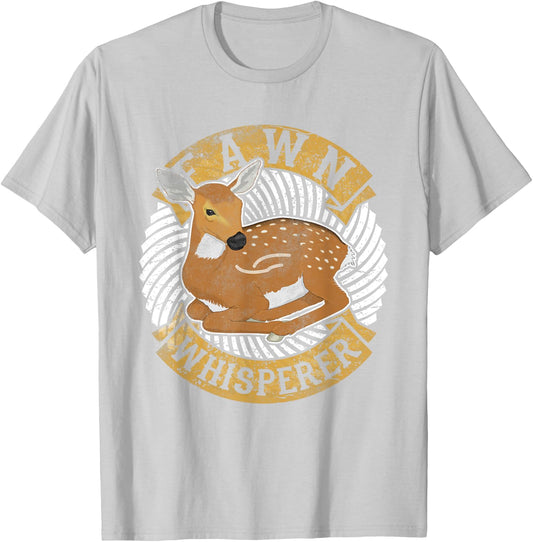 Fawn Whisperer Costume Roe Whitetail Deer Lover T-Shirt - T-Shirt | Ash