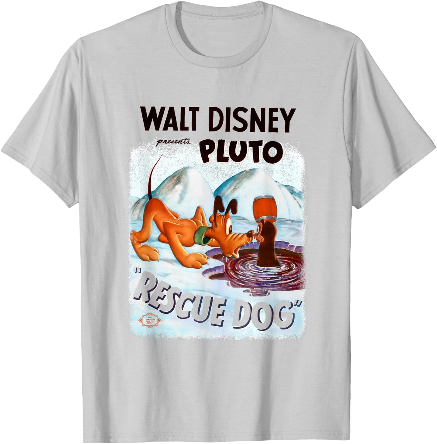 Disney Pluto Rescue Dog Salty the Seal Retro Vintage Classic T-Shirt - T-Shirt | Ash