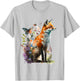 Fox Animal Lovers Forest Art Animal Fox , White T-Shirt - T-Shirt | Ash