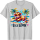 Funny Summer Heifer Cow Beach Bumming Highland Cow T-Shirt - T-Shirt | Ash