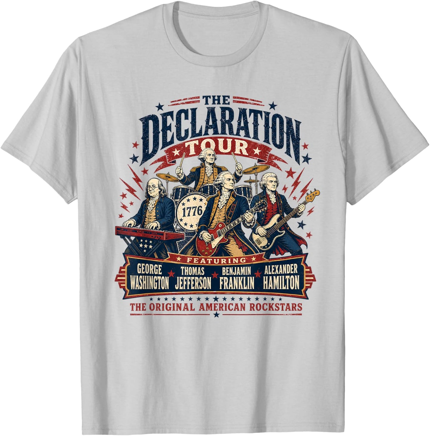 The Declaration Tour Original American Rockstars T-Shirt - T-Shirt | Ash