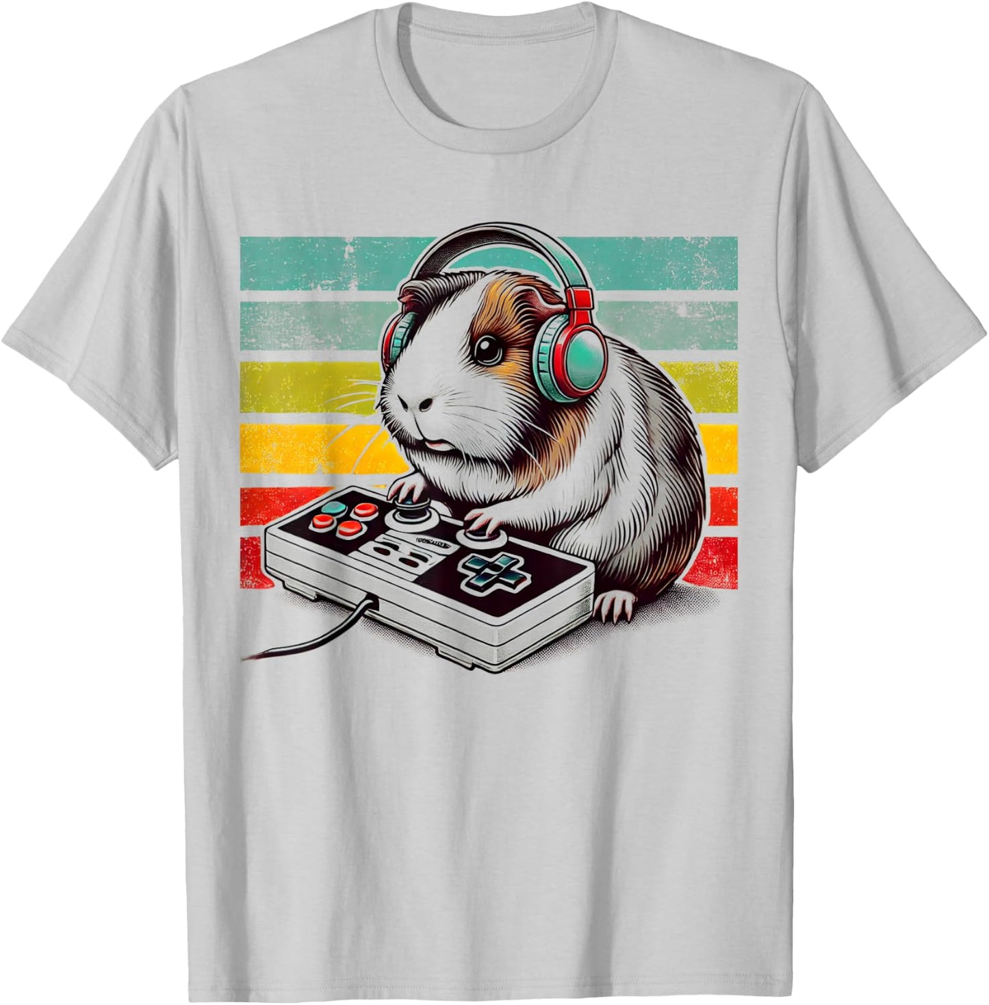 Guinea Pig Gamer - Video Gaming Animal Rodent Lover T-Shirt - T-Shirt | Ash
