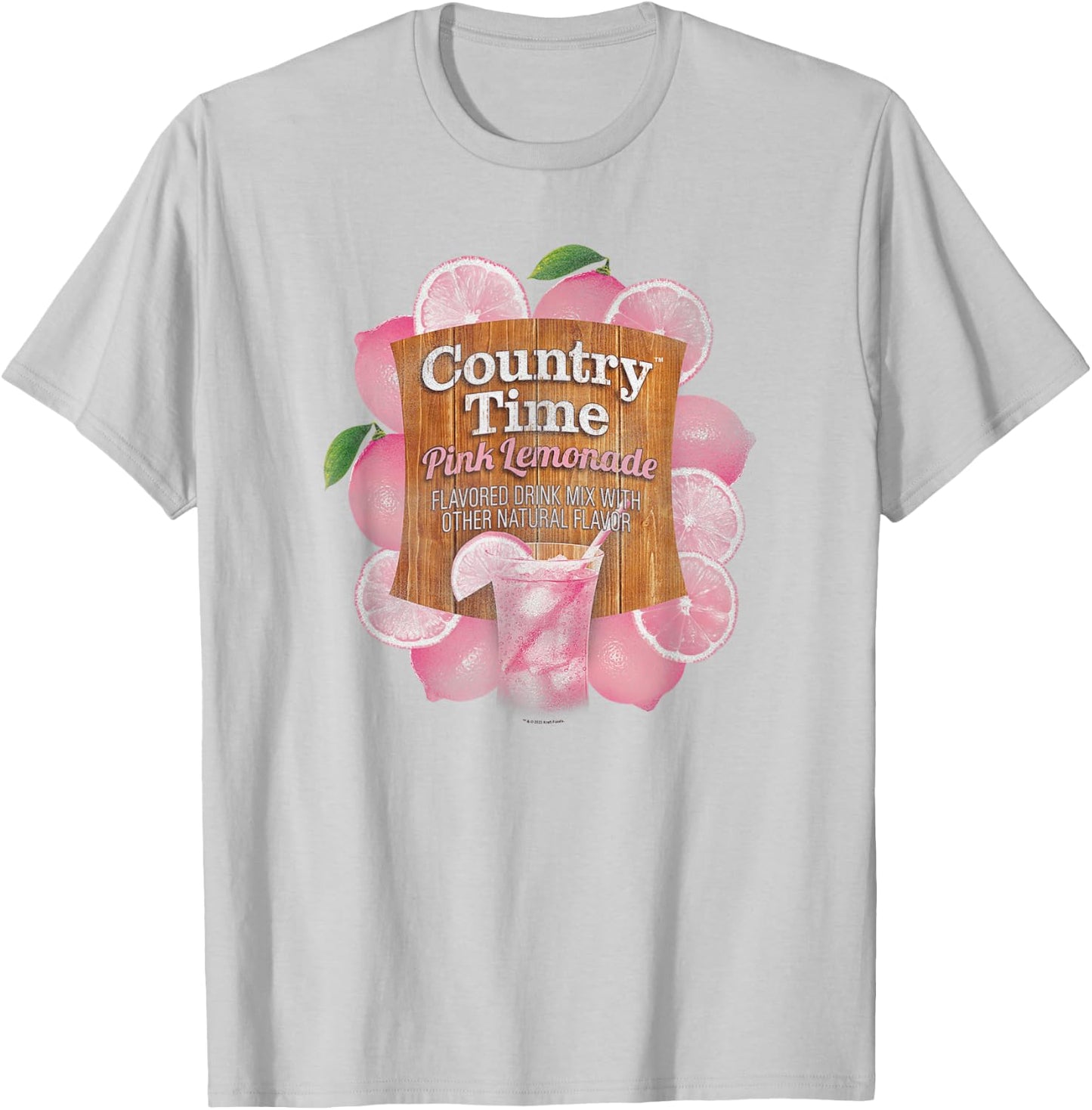 Country Time Pink Lemonade Classic Beverage Logo T-Shirt - T-Shirt | Ash